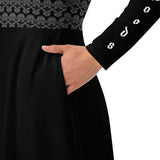 KG Calavera long sleeve pocket dress